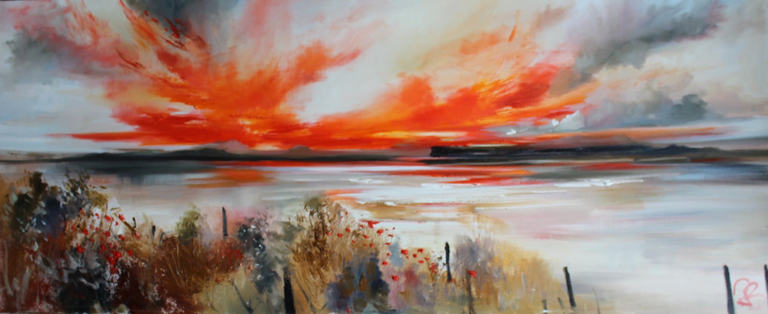 'A Sunset Like Fire' by artist Rosanne Barr